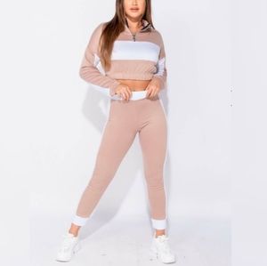 Crop sweater and pants set